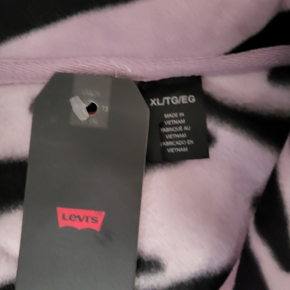 Levi Strauss Zip Up ZlP Pink Zebra Print Sweater Women XL 112024 - Picture 3 of 6